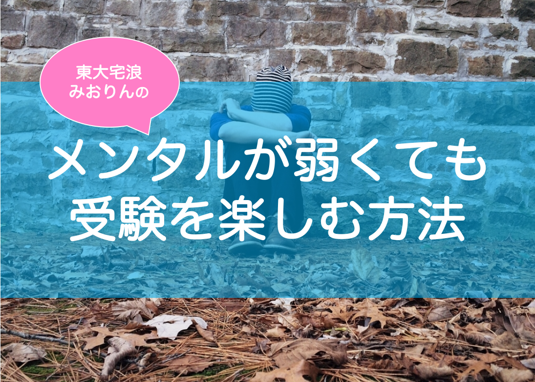 受験が不安すぎる という人へ メンタルの弱い私が東大受験を楽しめるようになった理由 東大みおりんのわーいわーい喫茶